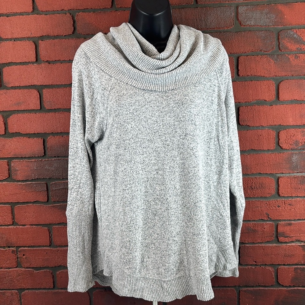 Cupio Sweater Womens Large‎ Grey Cowl Neck